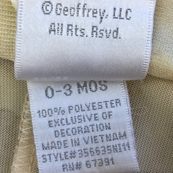 Koala Kids Giraffe Onesie Zip Front With Hood Costume Size 0-3 mo EXCELLENT - Picture 10 of 10